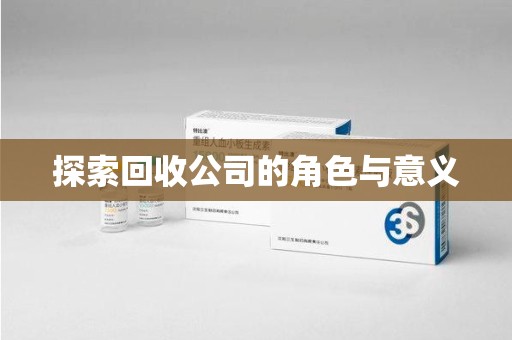 长沙探索回收公司的角色与意义