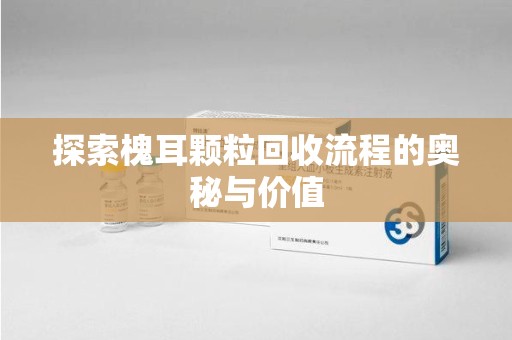 长沙探索槐耳颗粒回收流程的奥秘与价值